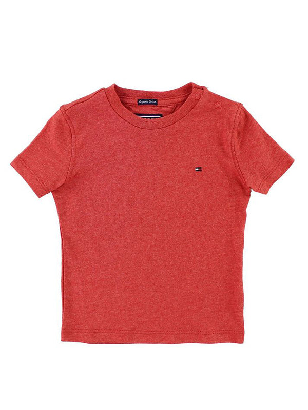 Boys Basic Cn Knit S Apple Red Heather / 10