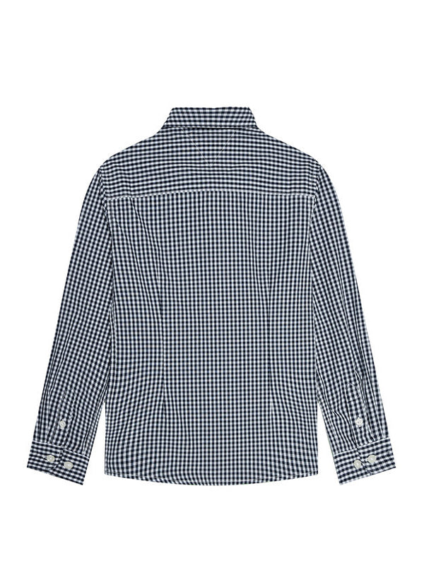 Boys Gingham Shirt L Sky Captain / 10