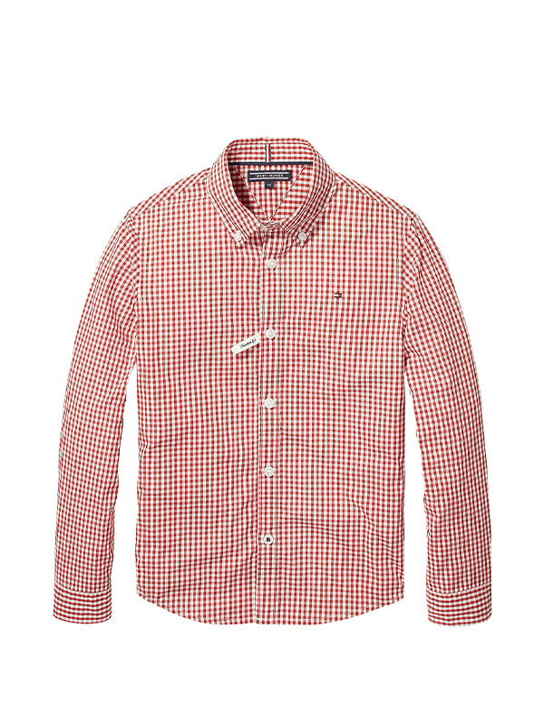 Boys Gingham Shirt L Apple Red / 10