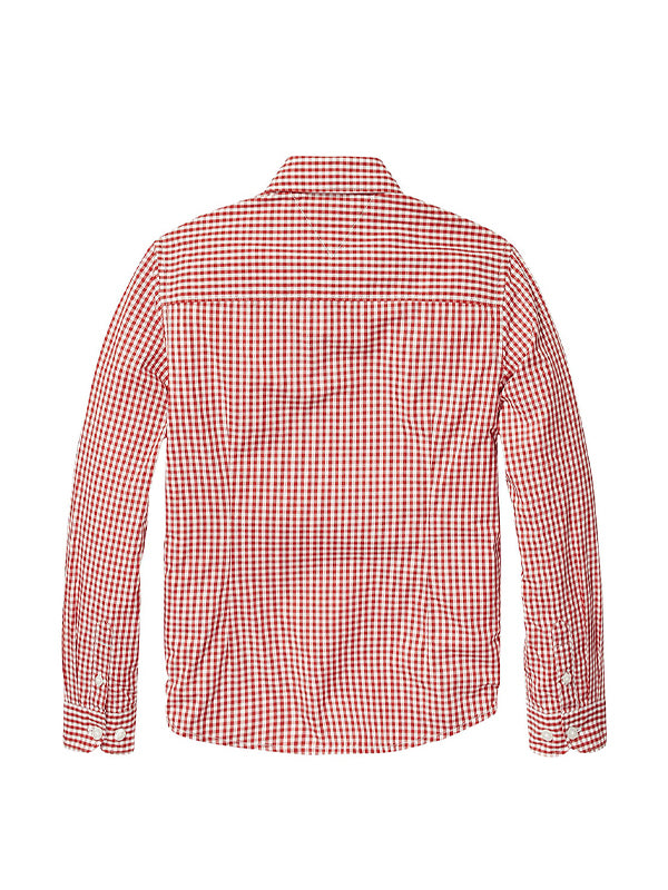 Boys Gingham Shirt L Apple Red / 10