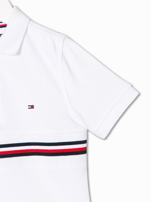 Flag Insert Polo S/S Bright White / 10