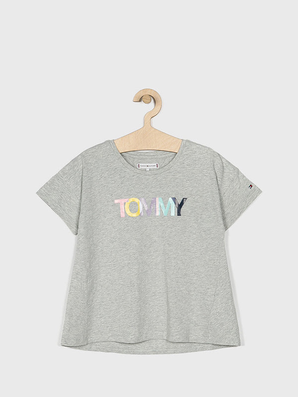 Colored Tommy Logo LIGHT GREY HTR / 10