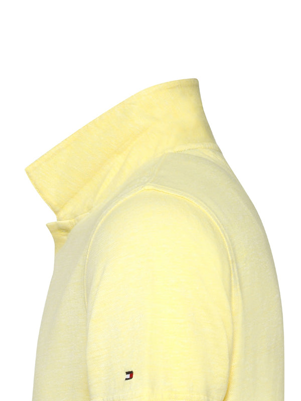 Linen Blend Slim Pol LEMON ZEST / L