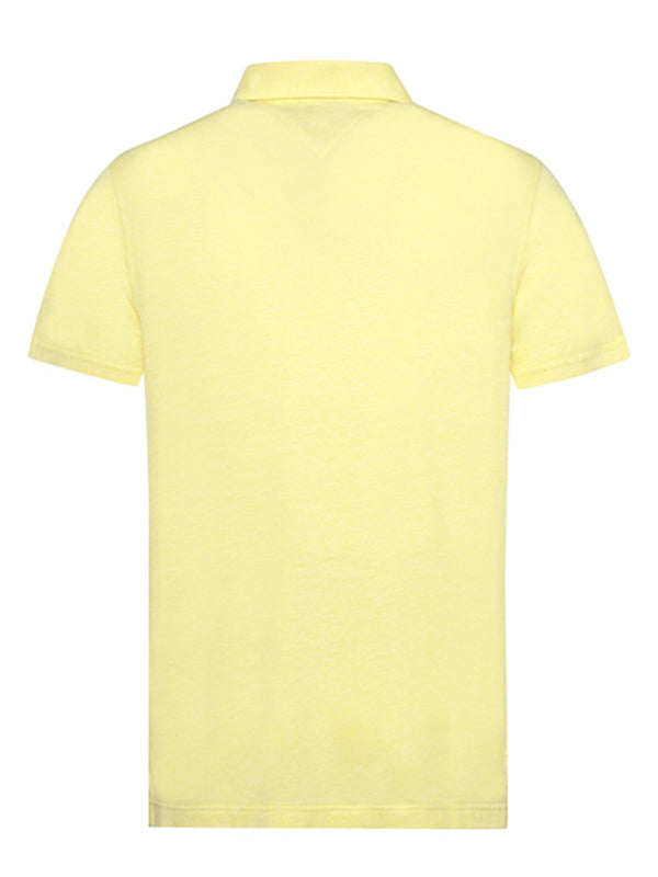 Linen Blend Slim Pol LEMON ZEST / L