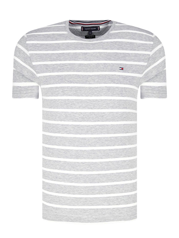 Stretch Slim Fit Tee CLOUD HTR / BRIGHT WHITE / L