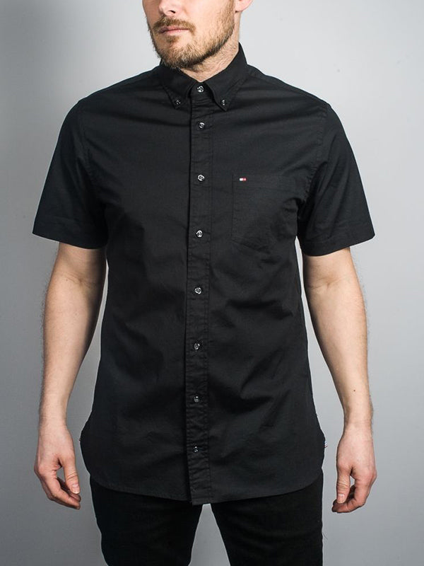 Stretch Poplin Shirt FLAG BLACK / L