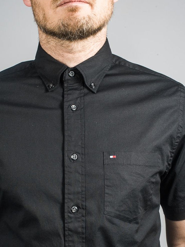 Stretch Poplin Shirt FLAG BLACK / L