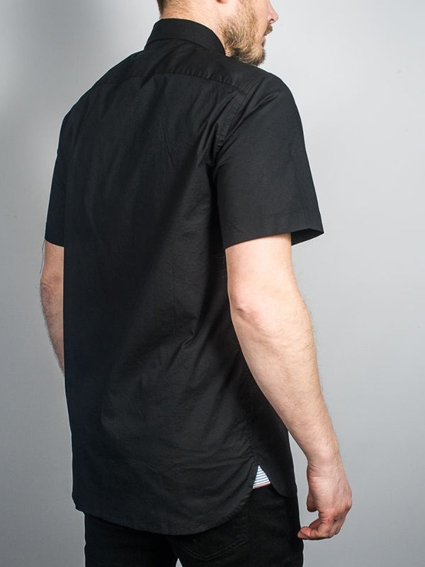 Stretch Poplin Shirt FLAG BLACK / L