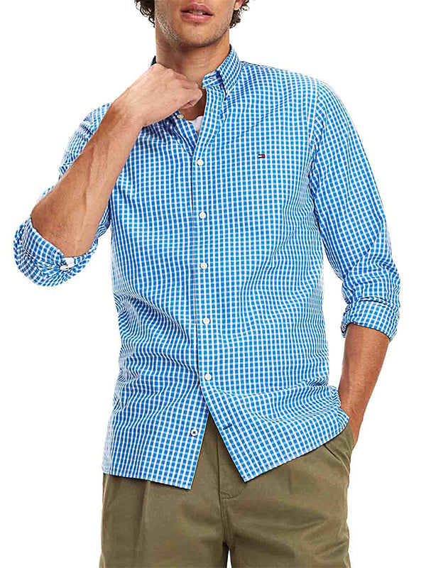 Slim Check Shirt REGATTA / BRIGHT WHITE / L