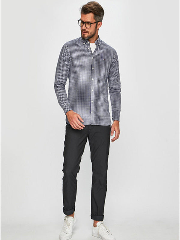 Slim Check Shirt MEDIEVAL BLUE / BRIGHT WHITE / L