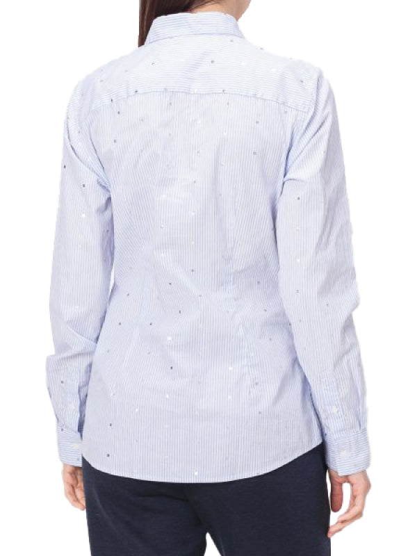 Millie Shirt Ls W2 MINI FOIL SQUARE / DUSK BLUE / 4