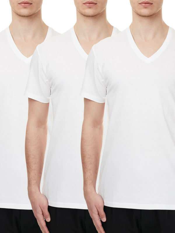 S/S V Neck 3Pk WHITE / L