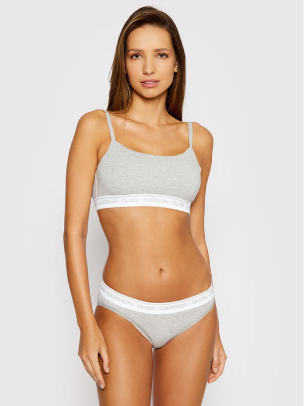 Unlined Bralette GREY HEATHER / L