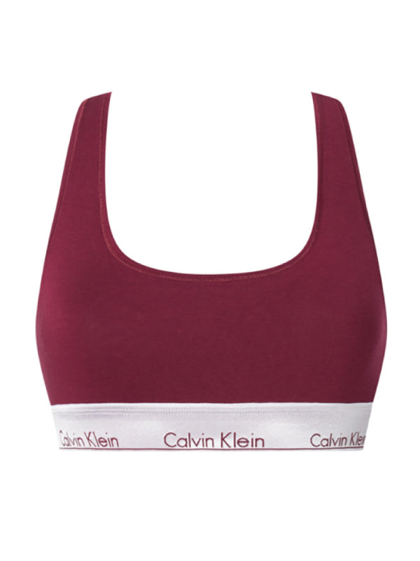 Unlined Bralette LUSH BURGUNDY_SILVER WB / L