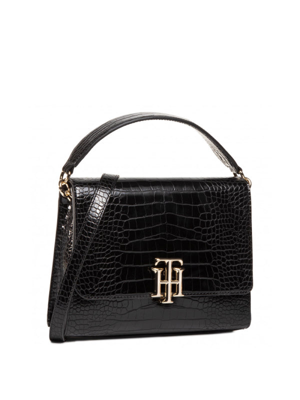 Th Lock Satchel Croco Black Croco / OS