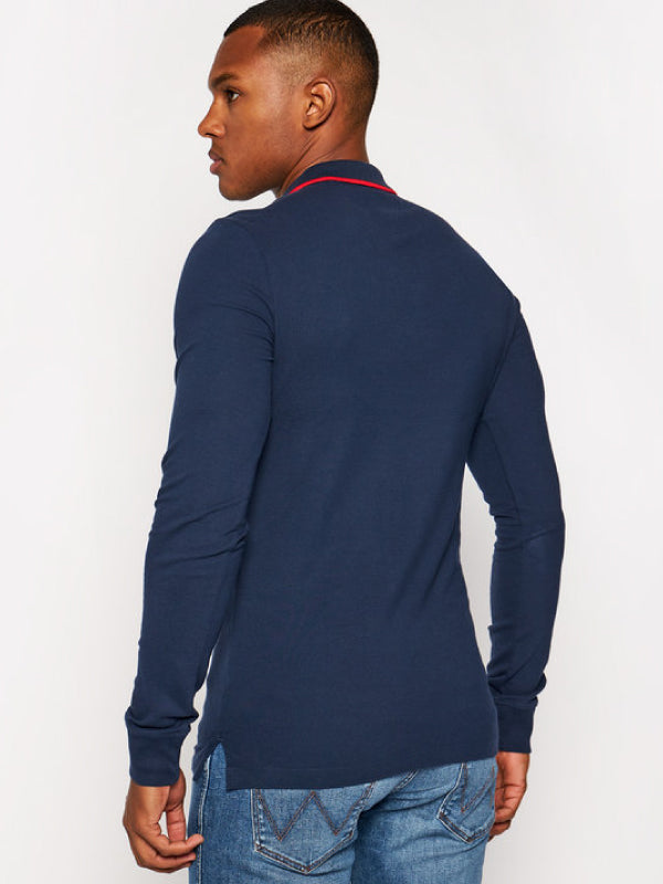 Tjm Stretch Slim Longsleeve Polo Twilight Navy 654-860 / L