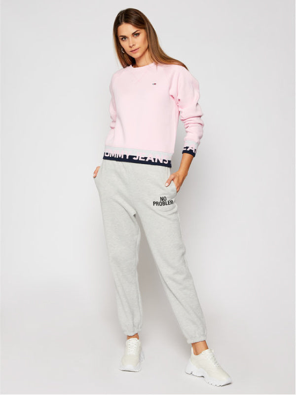 Tjw Branded Hem Sweatshirt Romantic Pink / L