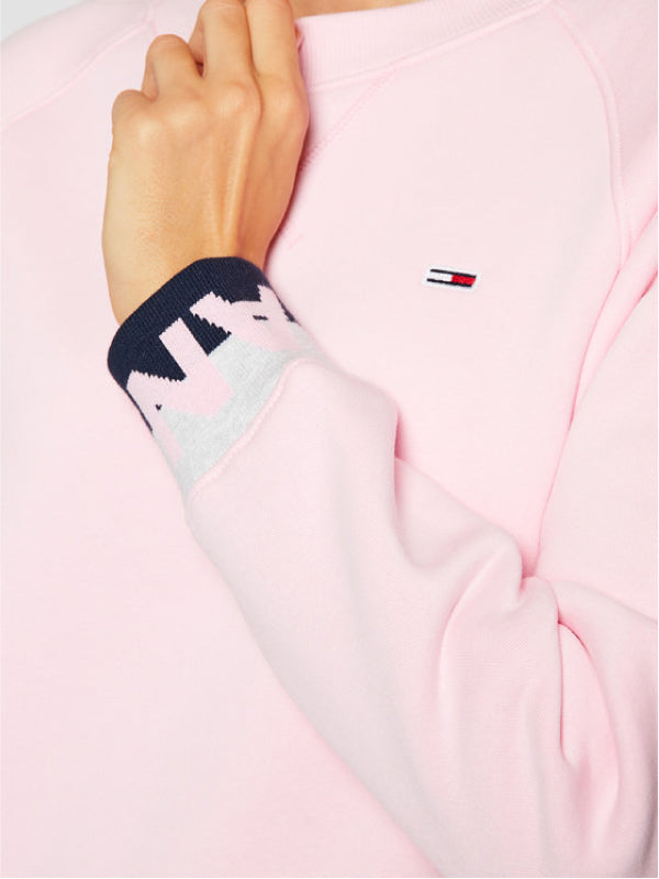 Tjw Branded Hem Sweatshirt Romantic Pink / L