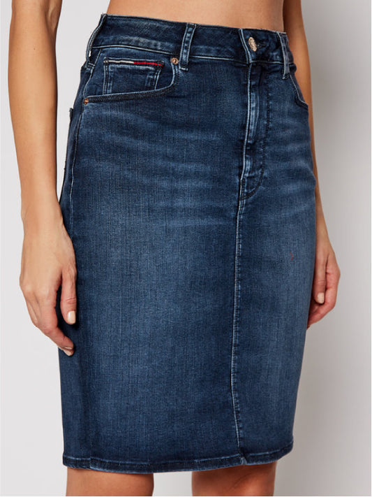 High Waist Denim Skirt Dyldbs Dynamic Lora Dark Blue Str / NI30