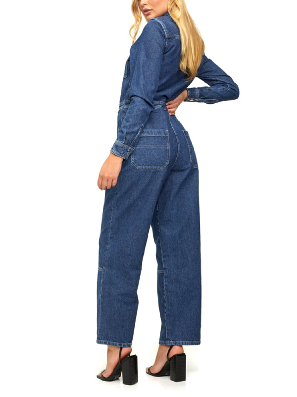 Regular Zip Boiler Suit Pmmbrg Plaid Mix Mid Blue Rigid / L