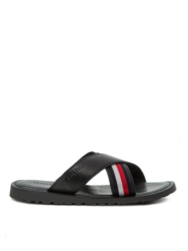 Criss Cross Leather Sandal MIDNIGHT / 42