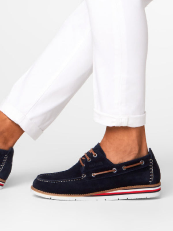 Suede Hilfiger Boatshoe Desert Sky / 42