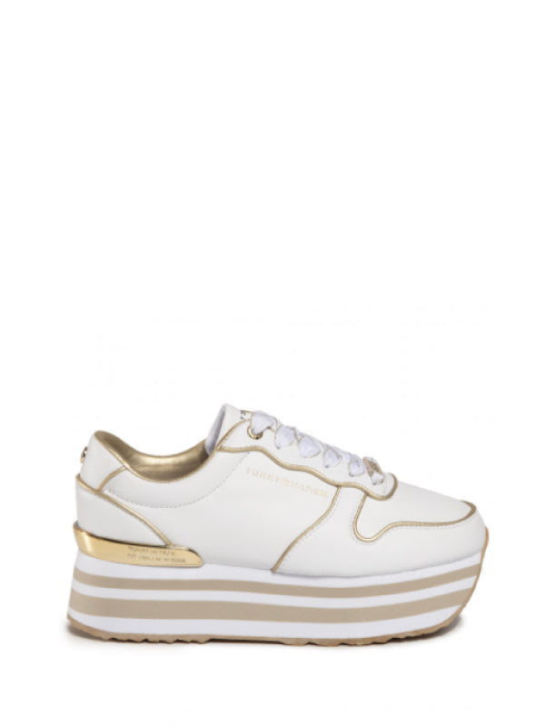 Metallic Flatform Sneaker White / 36