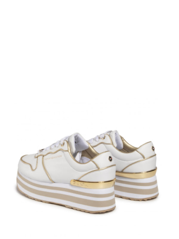 Metallic Flatform Sneaker White / 36