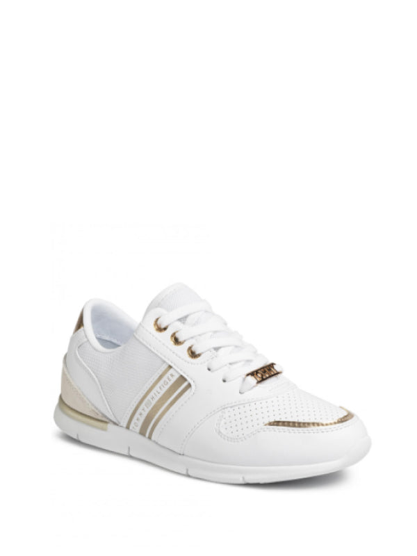 Metallic Lightweight Sneakers White/Light Gold / 36