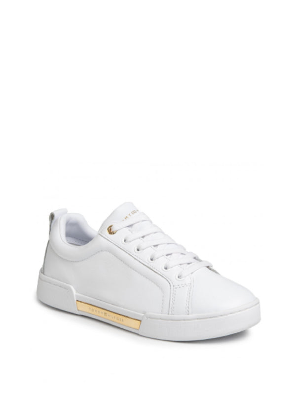 Branded Outsole Metallic Sneaker White / 36