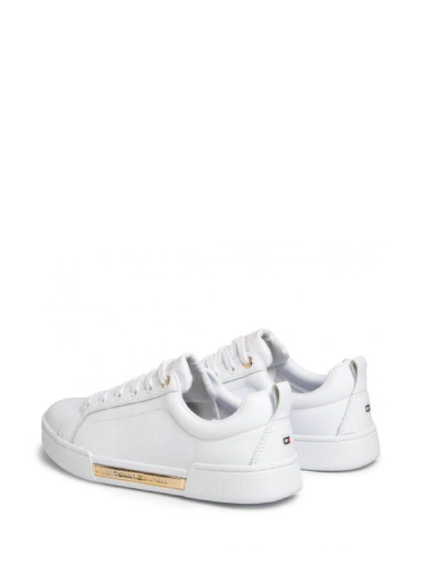 Branded Outsole Metallic Sneaker White / 36