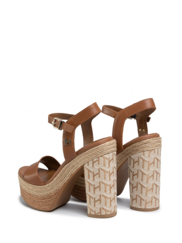 Th Raffia High Heel Sandal Summer Cognac / 36