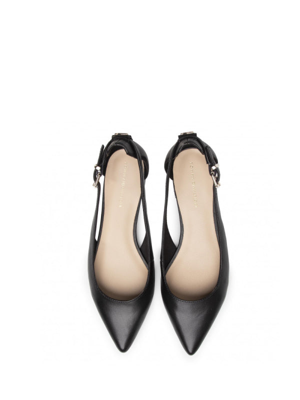 Feminine Leather Ballerina Black / 36