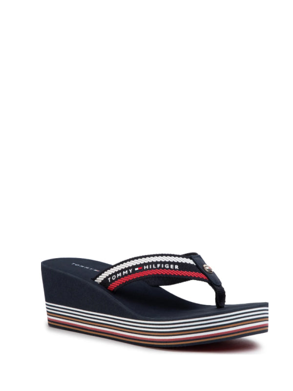 Stripy Wedge Beach Sandal RWB / 36