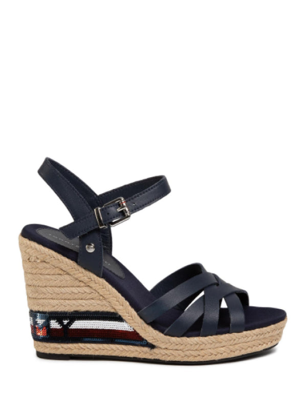 Tommy Sequins High Wedge Sandal Sport Navy / 36