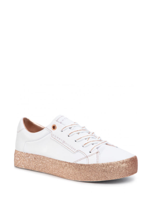 Glitter Foxing Dress Sneaker White/Gold / 36