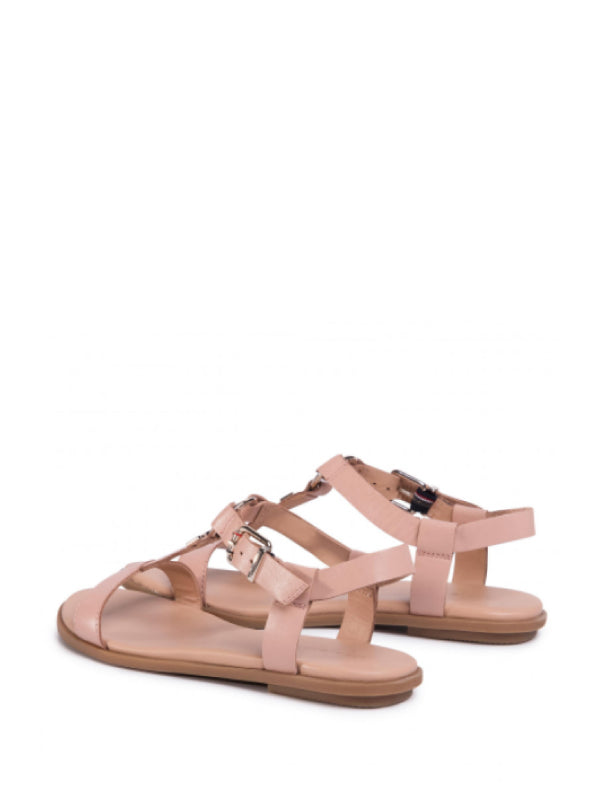 Feminine Leather Flat Sandal Sandbank / 36