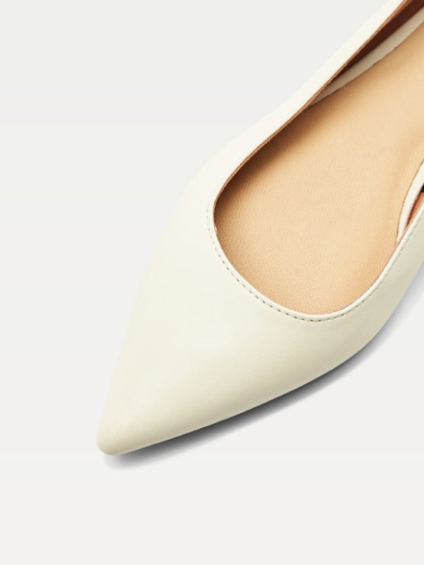 Tommy Strap Flat Ballerina Ivory / 36