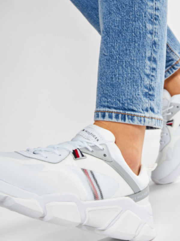 Technical Chunky Tommy Sneaker White/Silver / 36