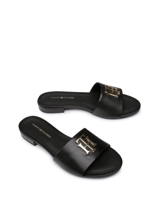 Th Hardware Flat Mule Black / 36