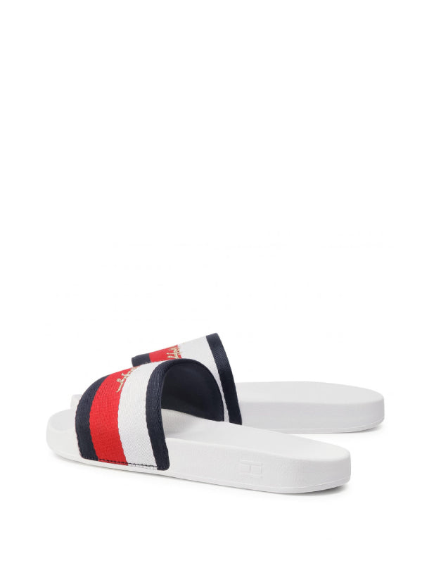 Tommy Signature Pool Slide White / 41