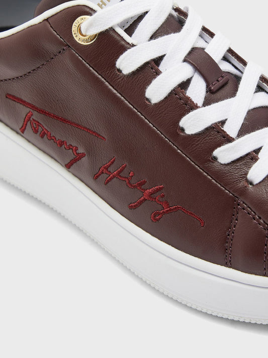 Signature Tommy Leather Cupsole Deep Burgundy / 41