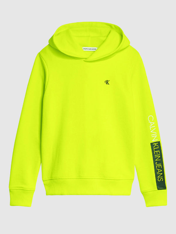 Logo Sleeve Hoodie Safety Yellow / 10