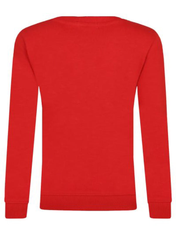 Embroidered Logo Sweatshirt Fierce Red / 10