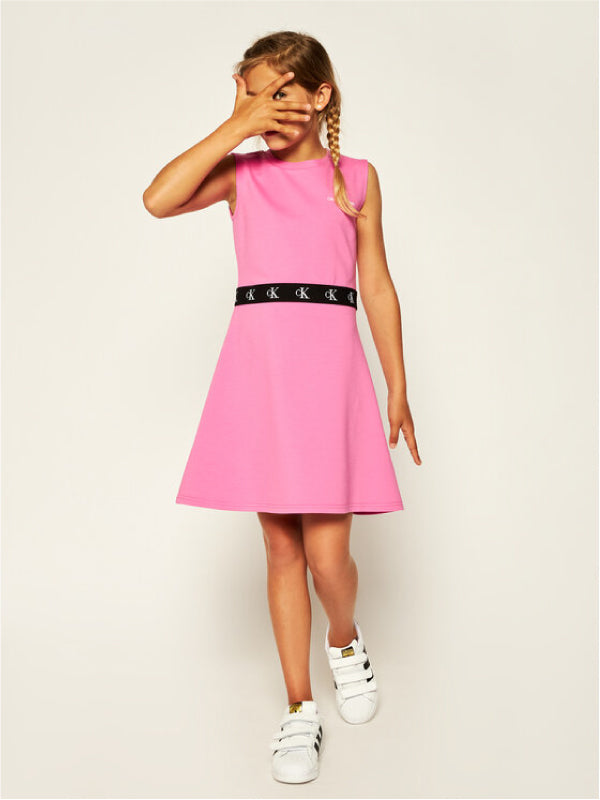 Monogram Punto Skater Dress Vivid Pink / 10