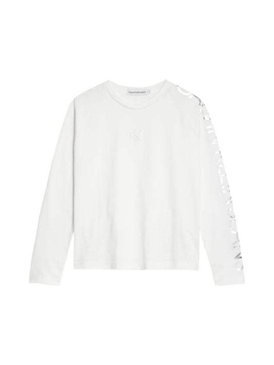 Foil Logo Ls Boxy T-Shirt Bright White / 10