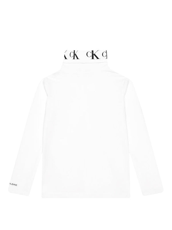 Stretch Monogram Rollneck Ls Top Bright White / 6