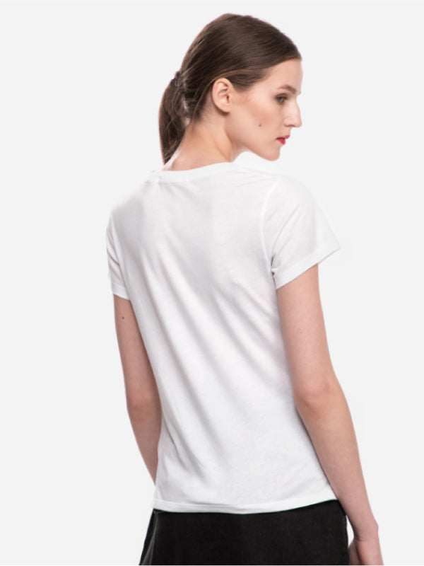 Palm Tree Monogram Slim Tee Bright White / L