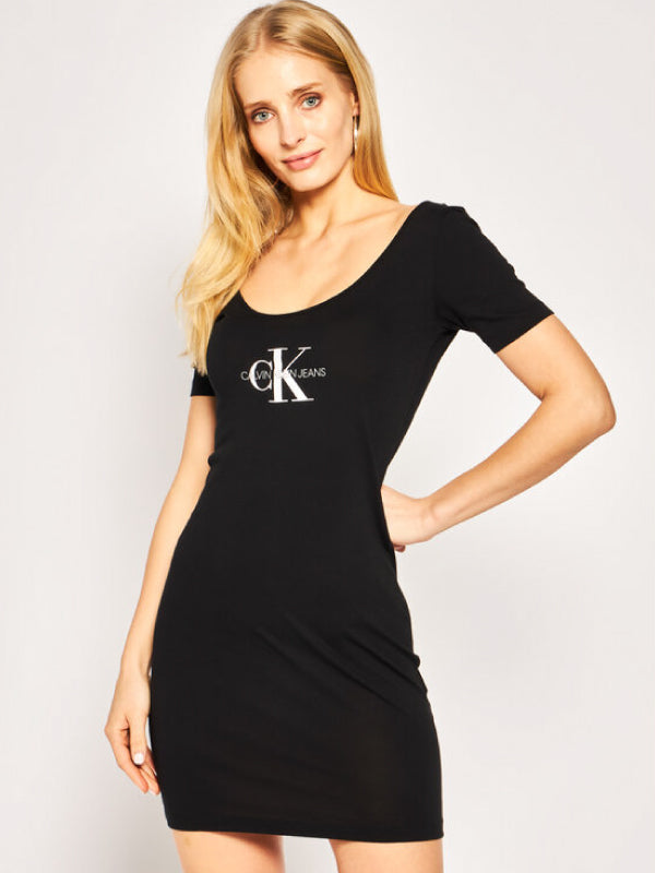 Monogram Stripe Ballet Dress CK Black / L