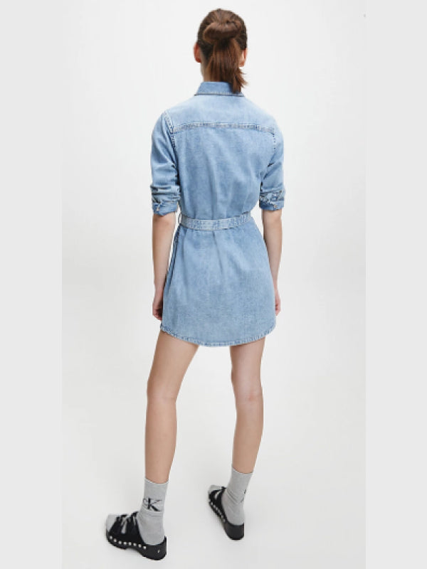 Relaxed Shirt Dress Belt AB078 ICN LIGHT BLUE BELT / L